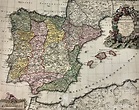 mapa de españa, c 1720. homann gran tamaño. reg - Comprar en ...