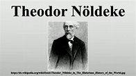 Theodor Nöldeke - YouTube