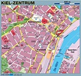 Karte von Kiel Zentrum (Stadt in Deutschland, Schleswig-Holstein ...
