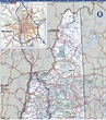 New Hampshire detailed roads map.Map of New Hampshire with cities and ...