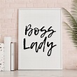 Boss Lady Digital Printable Quote - 8x10 Instant Download Wall Art by ...