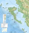 Corfu Topographic Map - MapSof.net