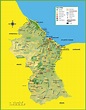 Large detailed tourist map of Guyana