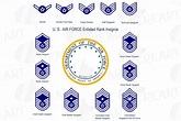 US Air Force enlisted rank insignia collection, US AF vector (112657 ...