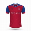 Camiseta de fútbol realista clermont foot 2022, plantilla de camiseta ...