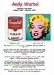 Andy Warhol Artist Fact Sheet for Kids | Andy warhol art, Andy warhol ...