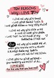 Reasons I Love You Printable