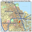Aerial Photography Map of San Mateo, CA California
