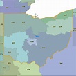 Ohio Area Code Maps -Ohio Telephone Area Code Maps- Free Ohio Area Code ...