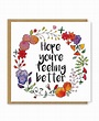 Items similar to Hope you're feeling better card | Get well soon | Get ...