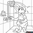 Shower Coloring Page | Easy Drawing Guides