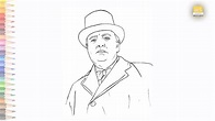 Winston Churchill drawing easy | How to draw Winston Churchill step by ...
