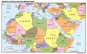 Large political map of Northern Africa. Northern Africa large political ...