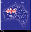 Bandera Mapa Australia Imagen Vector de stock - Alamy