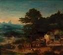Cornelis Massijs (Cornelis Massys) : Landscape with inn and farmers ...