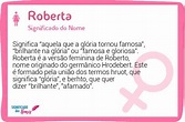 Significado do Nome Roberta - Significado dos Nomes