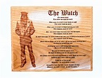 THE WATCH Poem engraved with a Lone Sailor plaque retirement | Etsy