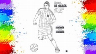ANGEL DI MARIA Soccer Football Coloring Page Markers COLORING HOBBY ...