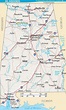 Detailed road map of Alabama state with relief and cities | Vidiani.com ...