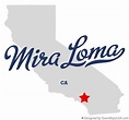 Map of Mira Loma, CA, California