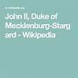 John II, Duke of Mecklenburg-Stargard - Wikipedia in 2020 | Duke, John ...