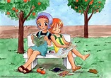 Tangerine sisters | Anime, Sisters, Fan art