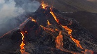 Incredible drone footage shows an erupting volcano in Iceland | Newz