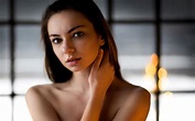 Wallpaper : women, model, face, portrait, Vladimir Nikolaev 2400x1497 - WallpaperManiac ...