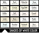 122 Shades of White Color With Names, Hex, RGB, CMYK Codes - Color Meanings