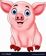 Cute pig cartoon Royalty Free Vector Image - VectorStock