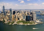 Vista aérea de manhattan en la ciudad de nueva york | Foto Premium