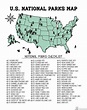 √ All Us National Parks Map