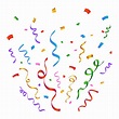 Confetti vector illustration for carnival background. Party elements ...