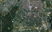 High resolution Satellite image of New Delhi, India (Isolated imagery ...