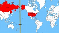 ¿Qué países atraviesa el meridiano 180 (antimeridiano)? — Saber es práctico