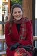 Kate Middleton Looks Festive In Jaw-Dropping Red Coat And Plaid Skirt ...