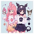 acatcie on Instagram: "kuromi and my melody fan art!! 💞 they’re ...