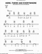 Beatles - Here, There And Everywhere sheet music (easy) for guitar solo ...