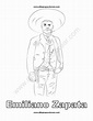 Emiliano Zapata dibujo para colorear