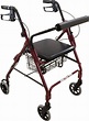 ProBasics Aluminum Rollator Walker With Seat - Rolling Walker With 6 ...