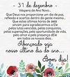 Bom dia 31 de Dezembro! Frases e Mensagens de Agradecimento