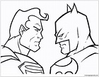 Batman Vs Superman Drawings Sketch Coloring Page