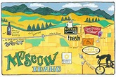 Moscow Idaho map illustration Featured in Journey Magazine Beth Griffis ...