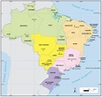 BRAZIL - GEOGRAPHICAL MAPS OF BRAZIL