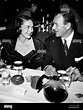 John Wayne, and his second wife, Esperanza Bauer, at Ciro's, 1950 Stock ...