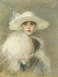 Portrait of a Young Woman Painting | Paul Cesar Helleu Oil Paintings