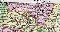 Monongalia County, West Virginia 1911 Map by Rand McNally, Morgantown ...
