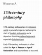 17th-century philosophy - Wikipedia.pdf | Rationalism | Philosophical ...