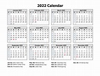 Get Yearly Calendar 2022 Free Printable Pics - My Gallery Pics
