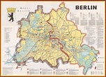 Muro di berlino sulla mappa - Mappa del muro di berlino percorso (Germania)